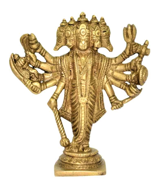 DPS--Asta Dhatu (8 Metals) Made Five (5) Faced Hanuman ji Idol/Brass Panch Mukhi Bajrang Bali Idol/Shri Hanumanji Idol to Protect from Shani and All Kind of Negative Energy      / PANCHMUKHI HANUMAN